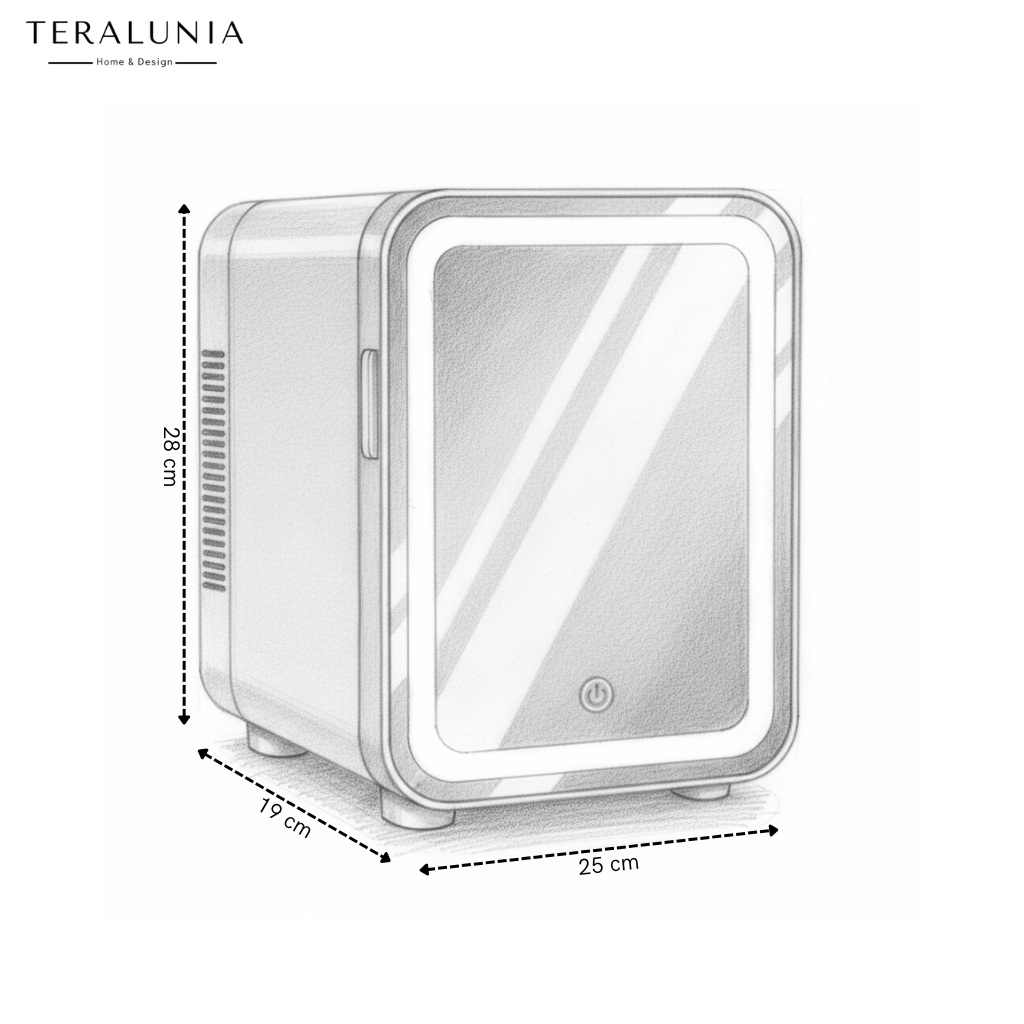Mini Réfrigérateur Beauté avec Miroir LED