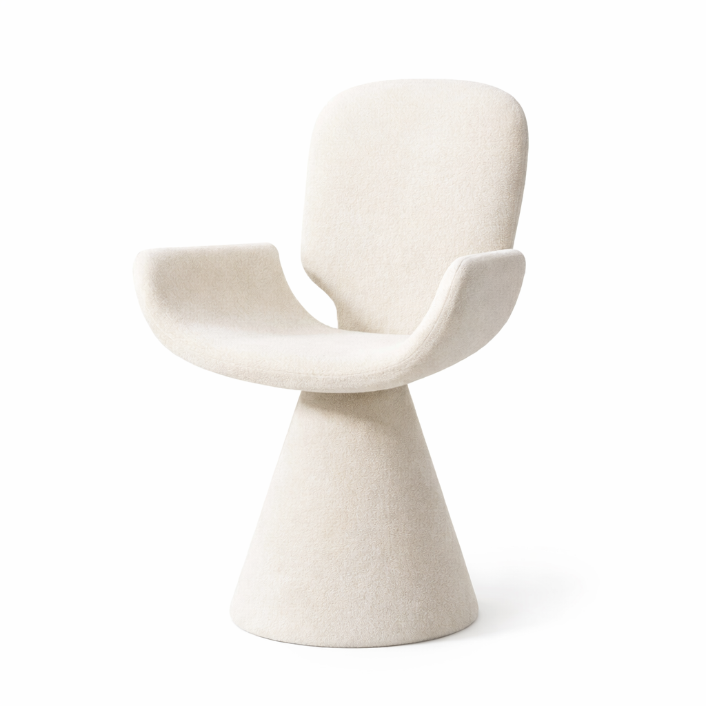 Chaise design italienne en flanelle – siège moderne élégant pour intérieur