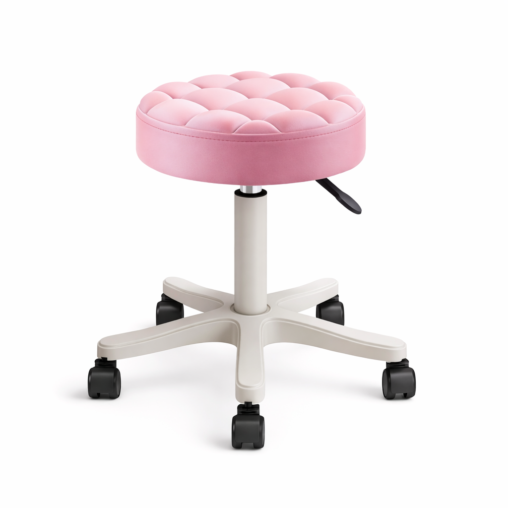 Tabouret roulant réglable en hauteur – siège pivotant pour salon de beauté et coiffure